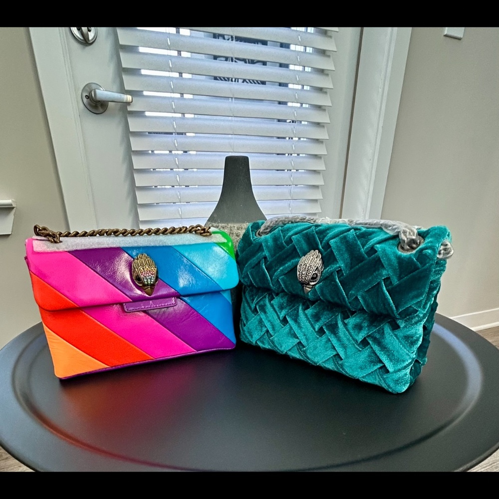 KURT GEIGER RAINBOW & TEAL CROSSBODY!! 2 BAGS!